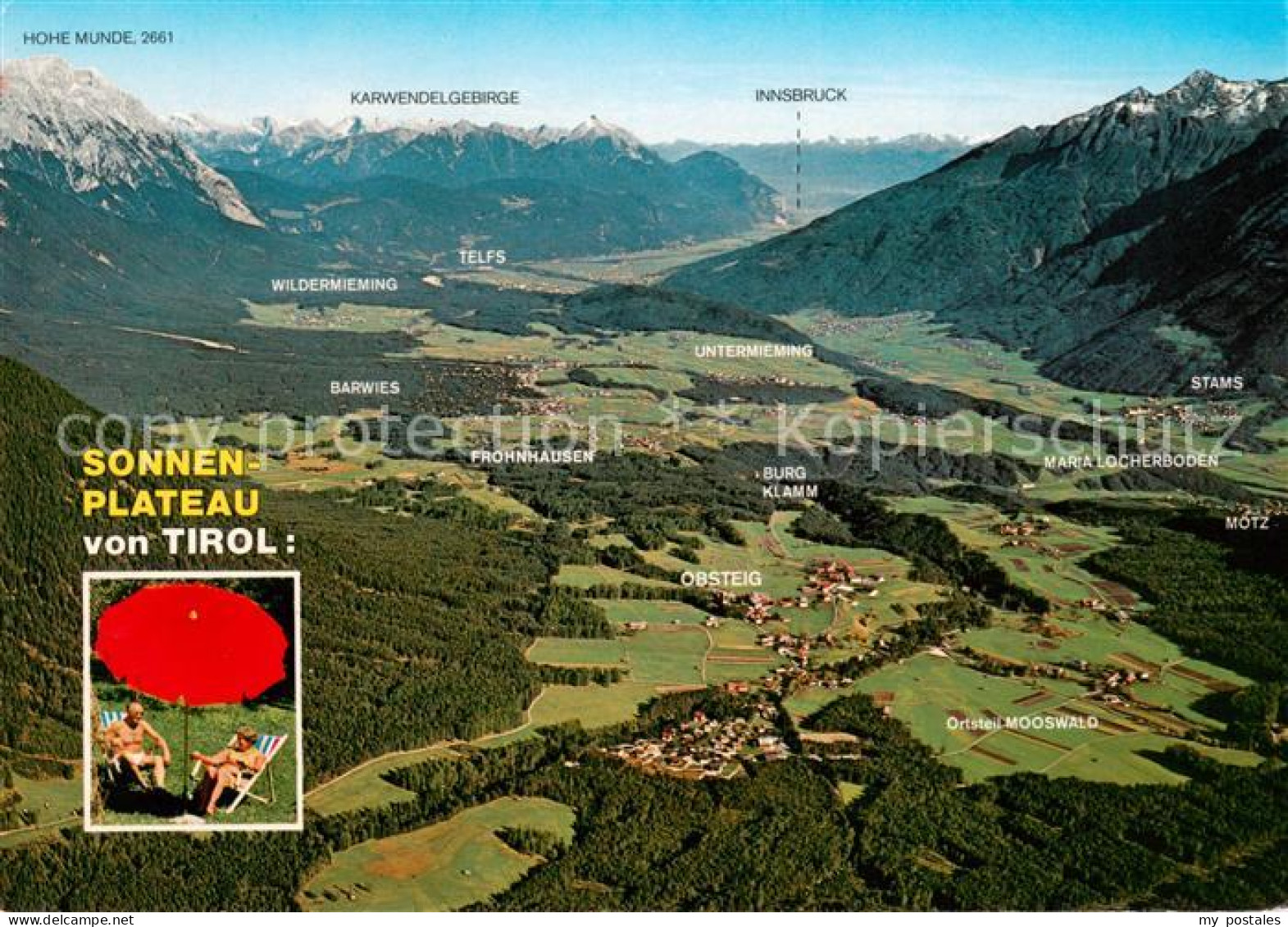 73661566 Mieminger Plateau Fliegeraufnahme Mit Obsteig Mieminger Plateau - Sonstige & Ohne Zuordnung