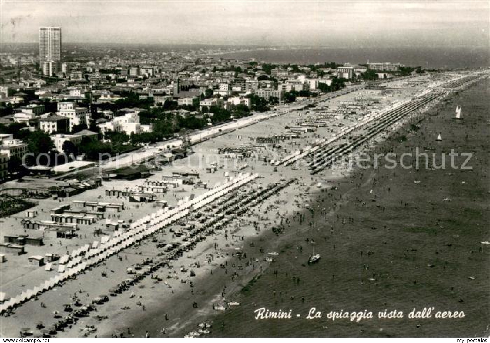 73661560 Rimini La Spiaggia Vista Dall Aereo Rimini - Other & Unclassified