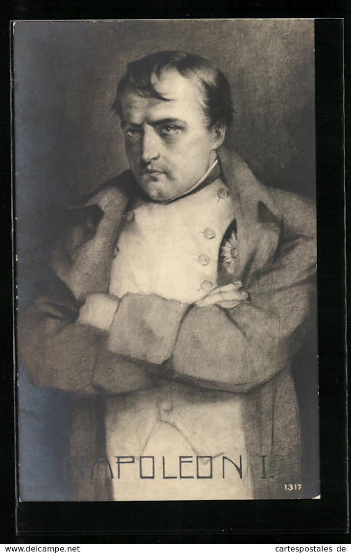 Künstler-AK Napoleon I. Im Portrait Mit Verschränkten Armen  - Personajes Históricos