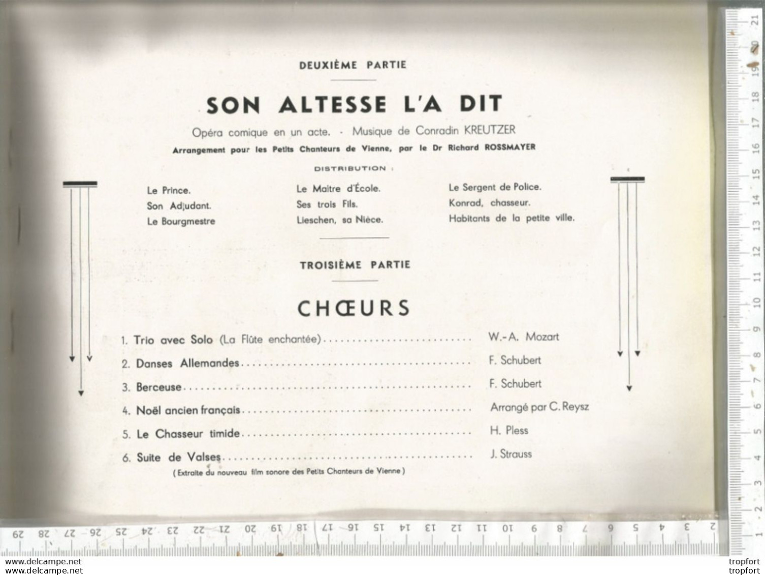 RARE Programme PETITS CHANTEURS DE VIENNE 1936  COMMUNE D 'YVETOT // Gala Musique - Programma's