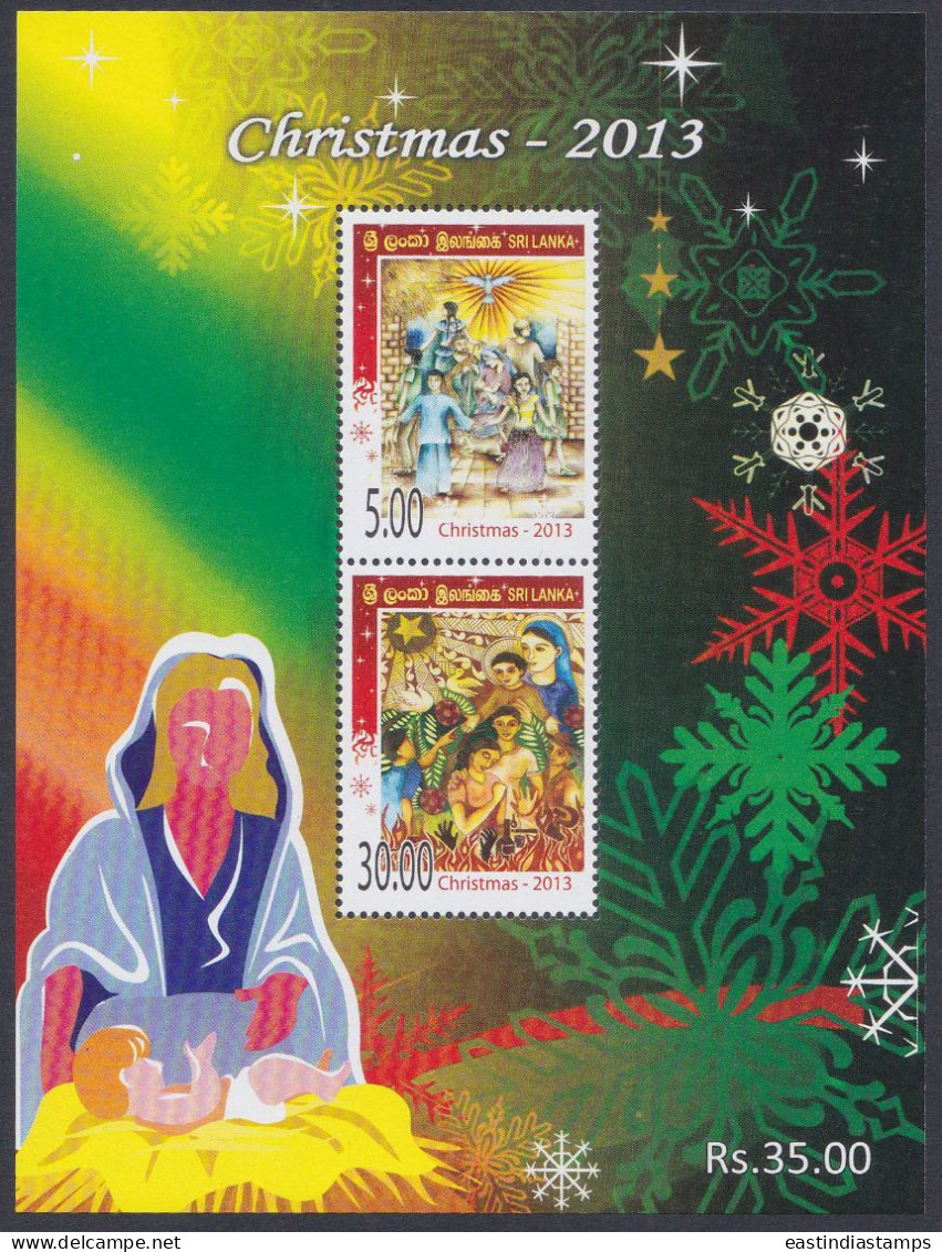 Sri Lanka Ceylon 2013 MNH MS Christmas, Festival, Religion, Christianity, Christian, Miniature Sheet - Sri Lanka (Ceilán) (1948-...)