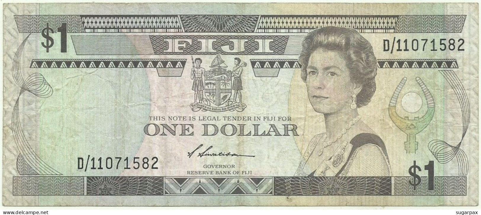 Fiji - 1 Dollar - ND ( 1987 ) - Pick: 86 - Serie D/11 - Fidji