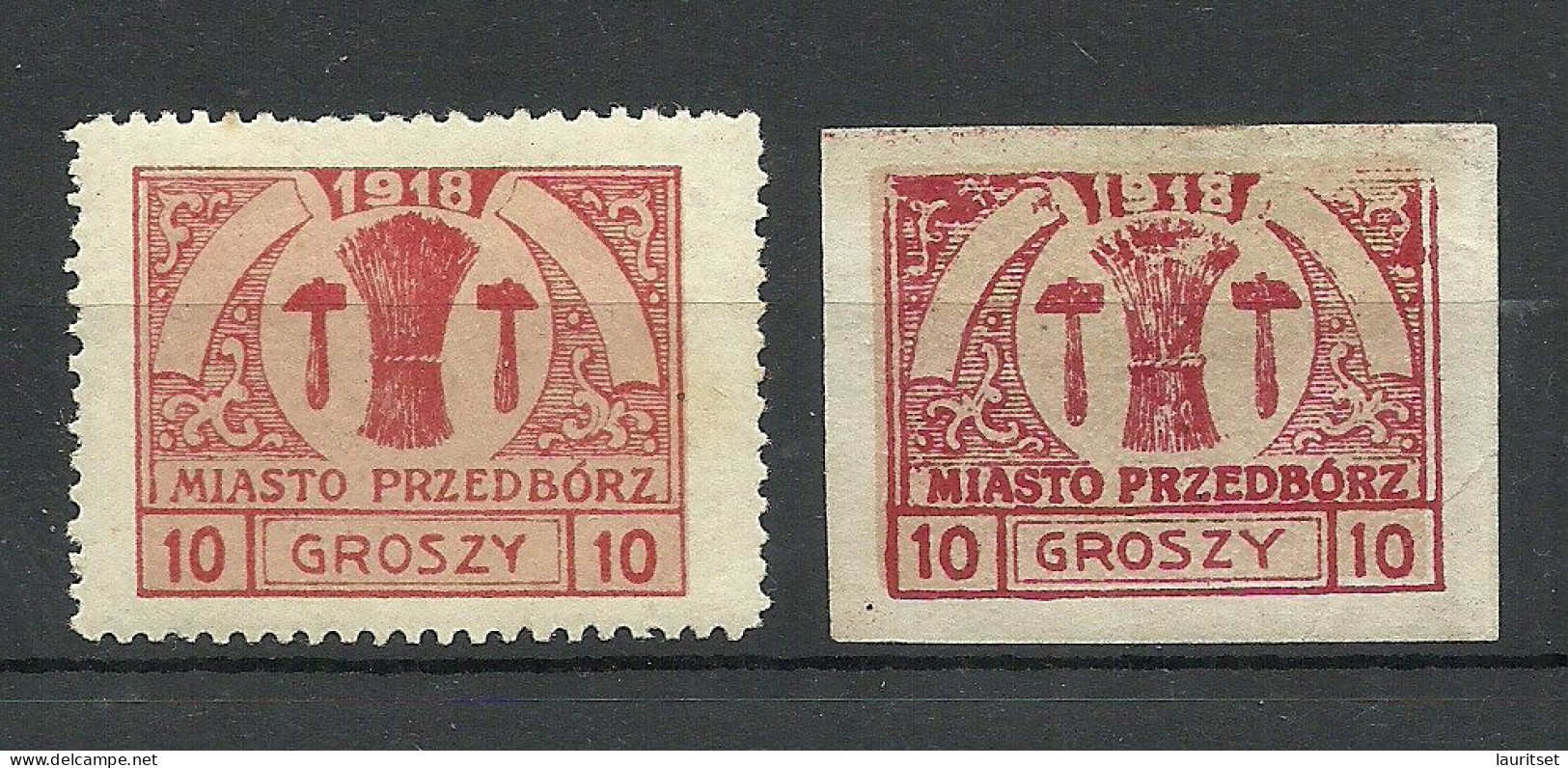 Poland Polen 1918 Przedborz Local Post Michel 6 B * - Gebruikt