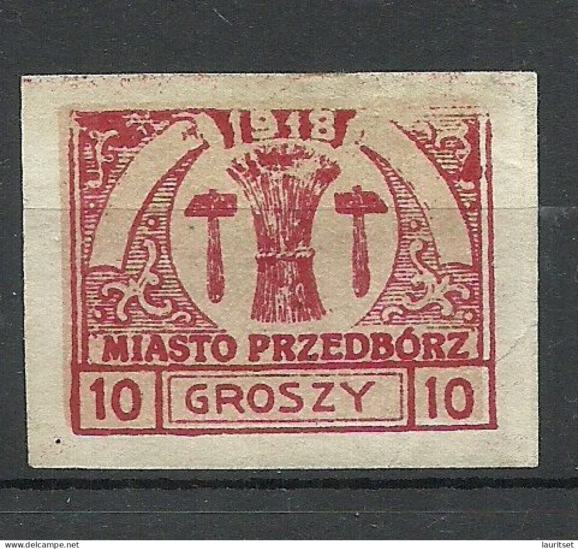 Poland Polen 1918 Przedborz Local Post Michel 6 C * - Oblitérés