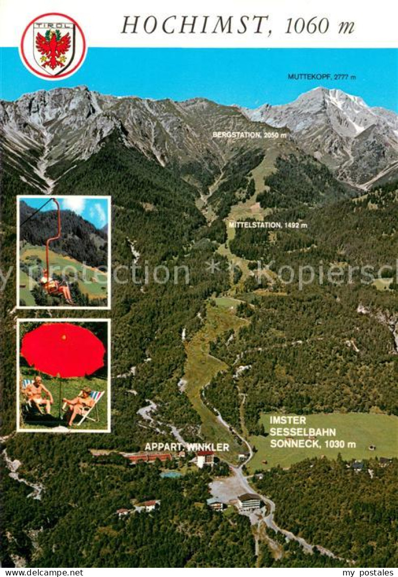 73661247 Imst Tirol Fliegeraufnahme Liegewiese Appart Winkler Imster Sesselbahn  - Altri & Non Classificati