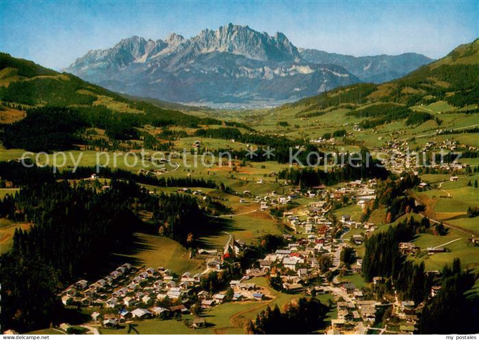 73661245 Fieberbrunn Tirol Fliegeraufnahme Mit Wildem Kaiser Fieberbrunn Tirol - Sonstige & Ohne Zuordnung