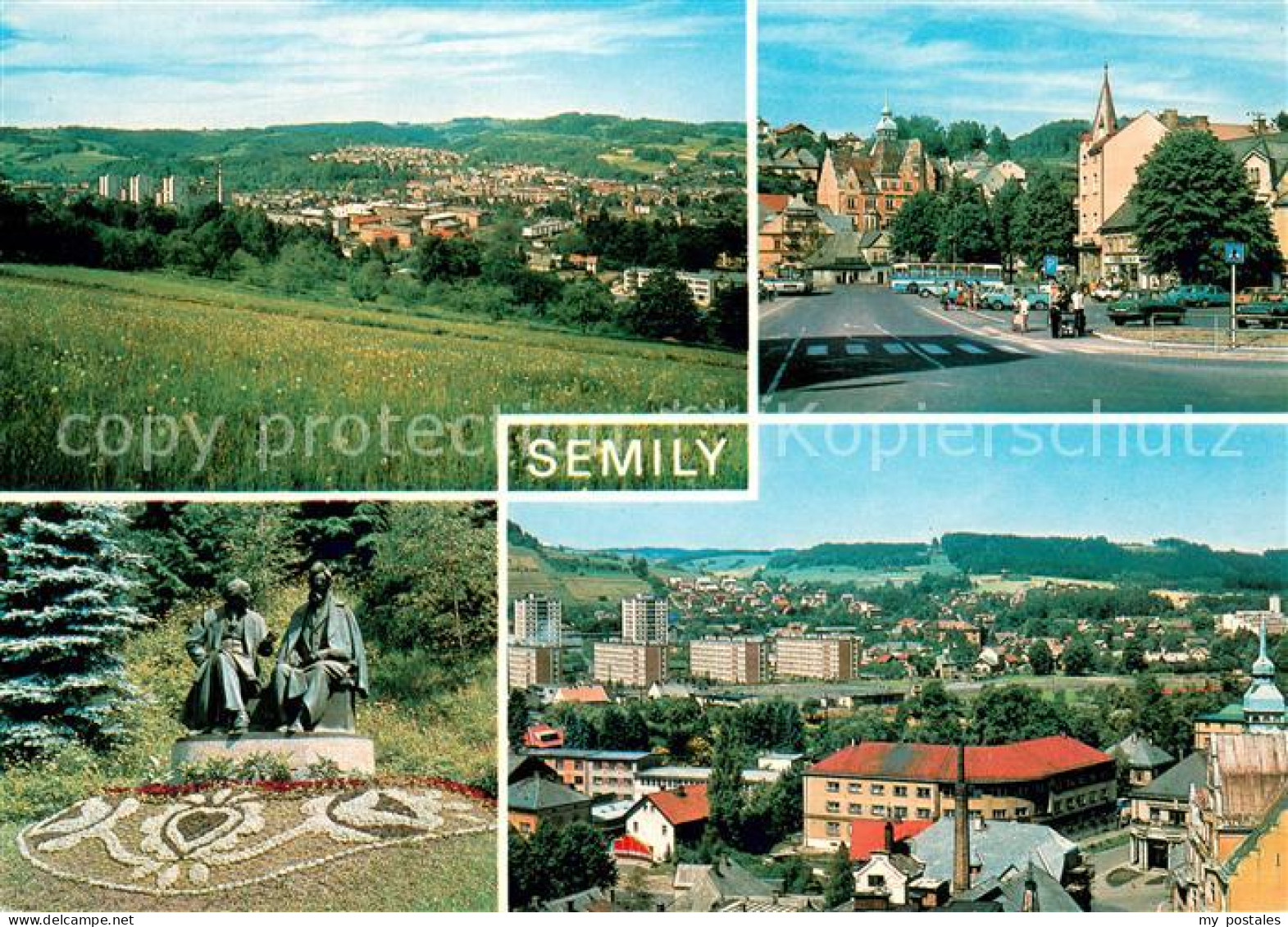 73661133 Semily Stadtpanorama Gottwaldoplatz Denkmal Semily - Tchéquie