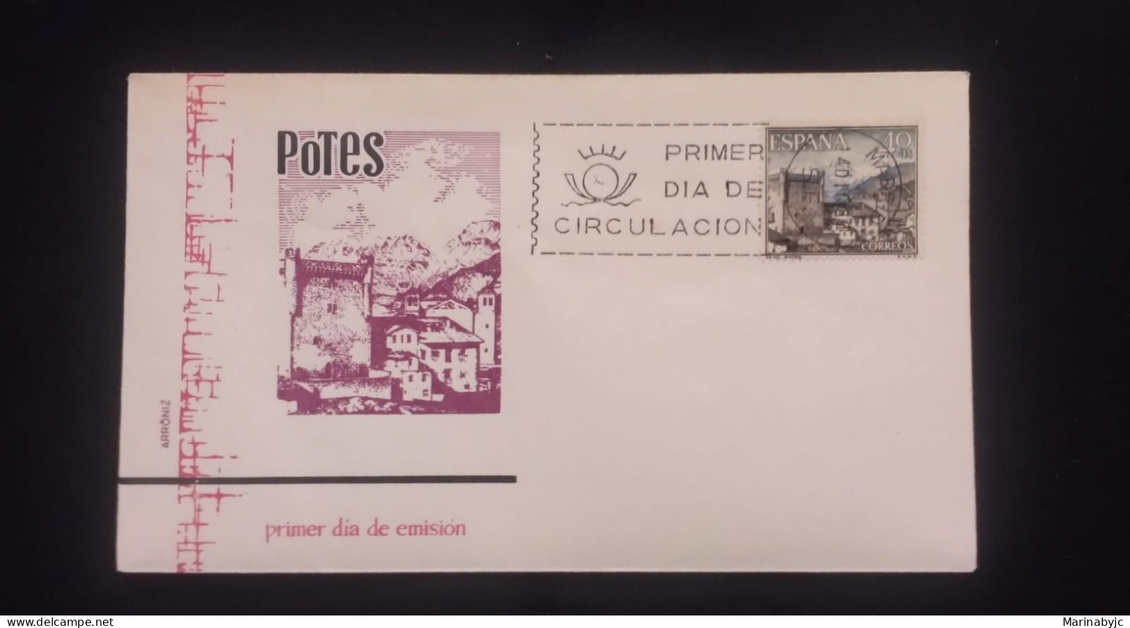 C) 1964 SPAIN, FDC, POTES SANTANDER CANTABRIA, XF - Cantabrië (Santander)