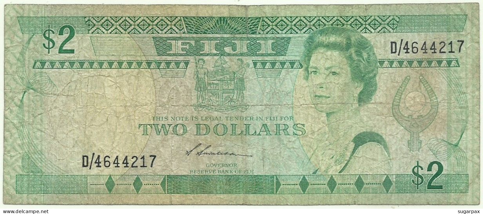 Fiji - 2 Dollars - ND ( 1988 ) - Pick: 87 - Serie D/4 - Figi