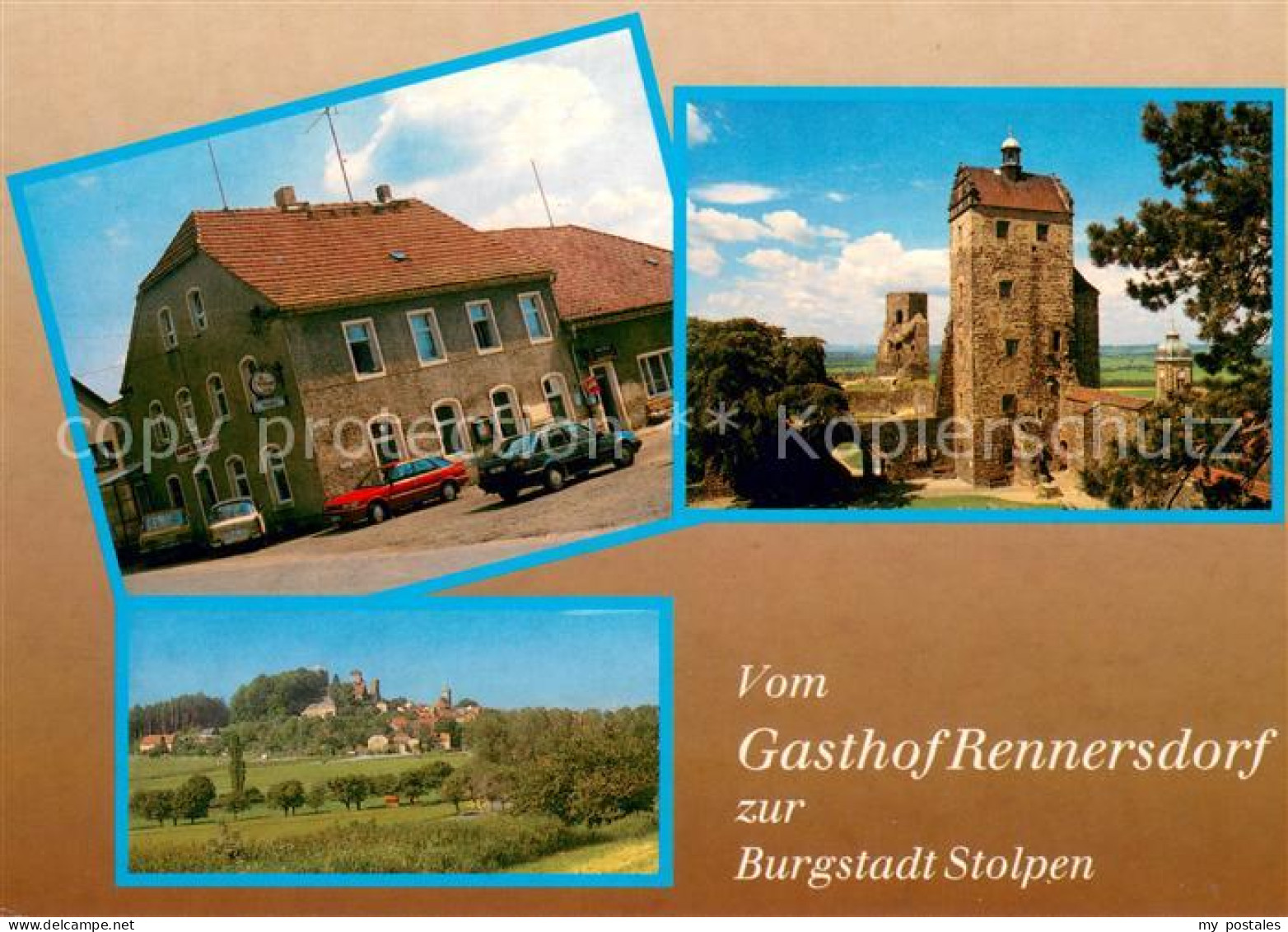 73661056 Stolpen Gasthof Rennersdorf Burgruine Landschaftspanorama Stolpen - Stolpen