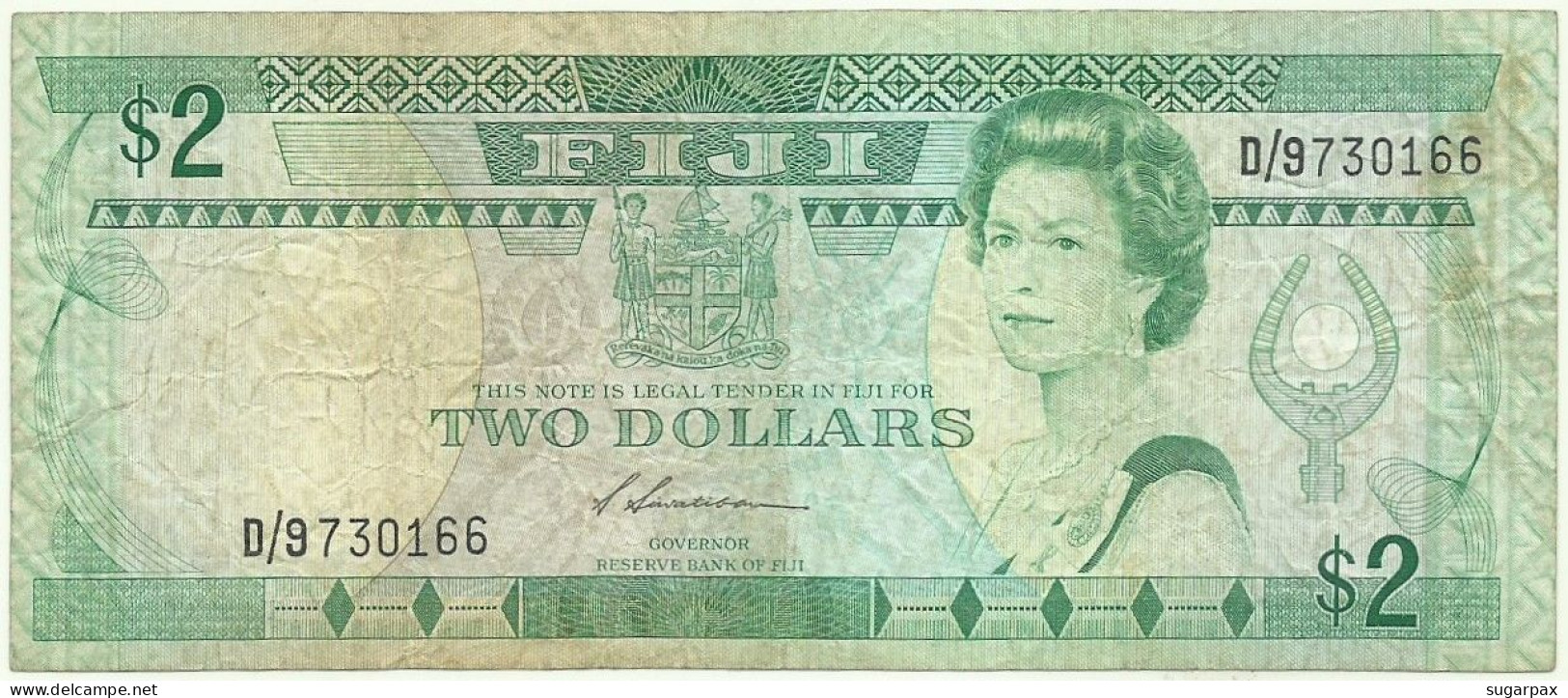 Fiji - 2 Dollars - ND ( 1988 ) - Pick: 87 - Serie D/9 - Fidji