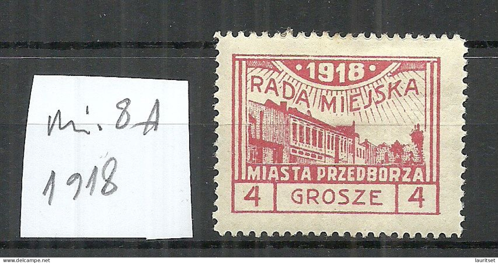 Poland Polen 1918 Przedborz Local Post Michel 8 A * - Neufs