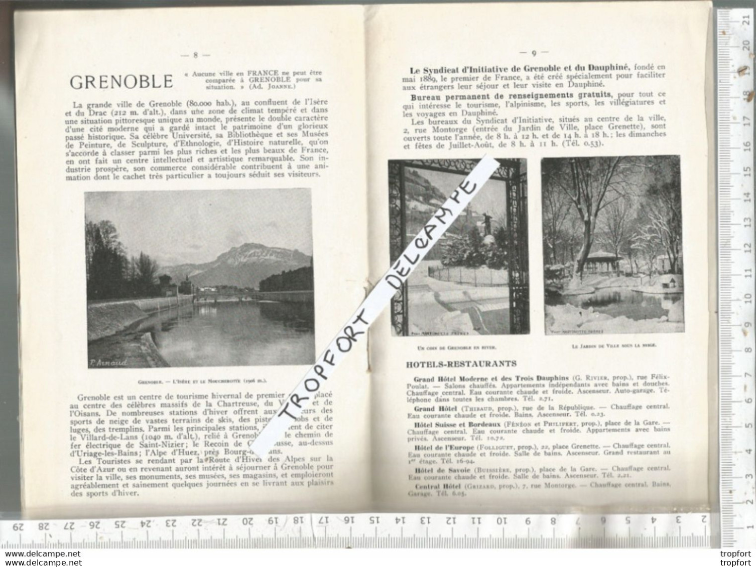 PG / Vintage // PROGRAMME Guide Avec Son Plan PARIS NICE ROUTE D'HIVER Des ALPES  AIX CHAMBERY DIGNE Grenoble Croix H - Tourism Brochures