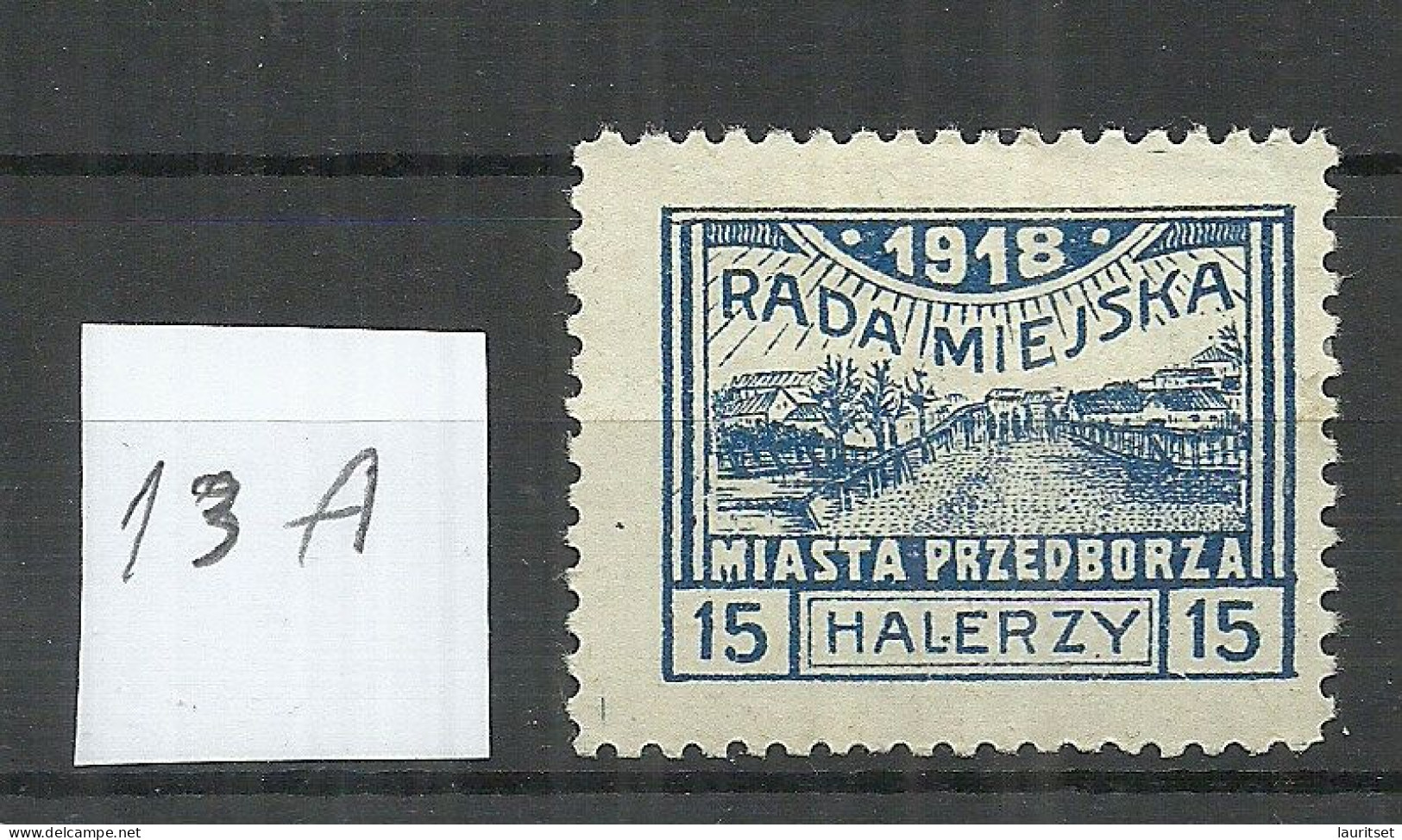 Poland Polen 1918 Przedborz Local Post Michel 13 A * - Ungebraucht