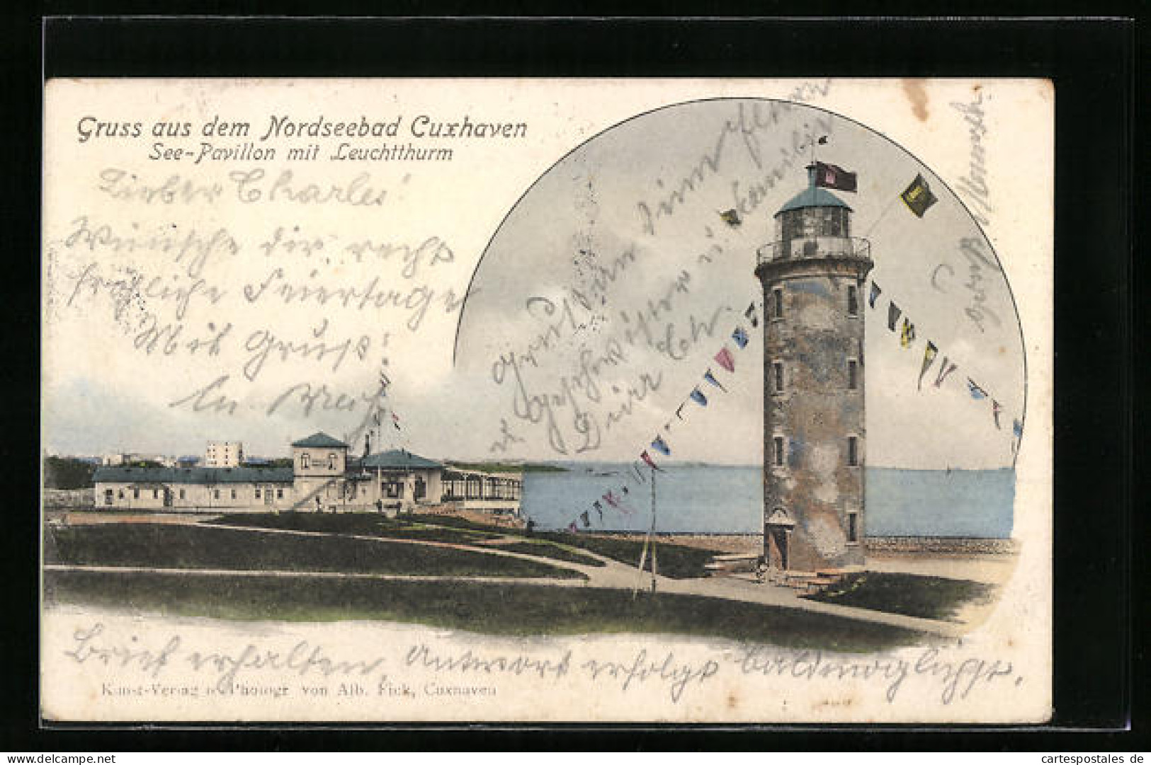 AK Cuxhaven, See-Pavillon Mit Leuchtturm  - Cuxhaven