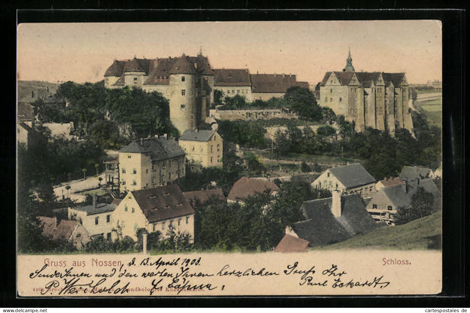 AK Nossen, Schloss Und Teilansicht Der Stadt  - Nossen