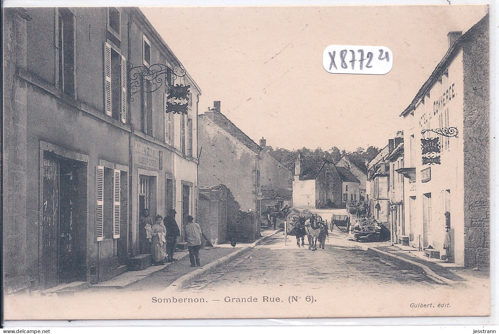 SOMBERNON- GRANDE RUE- N°6- ATTELAGE - Other & Unclassified