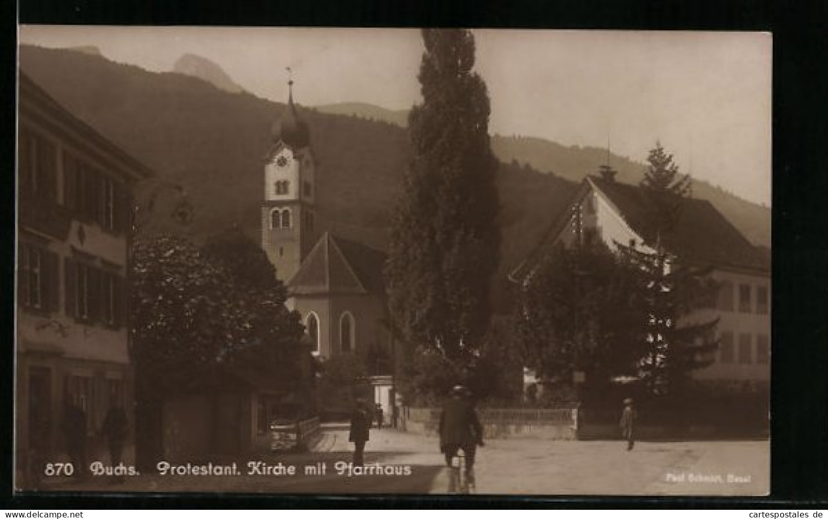 AK Buchs, Protestantische Kirche Mit Pfarrhaus  - Buchs