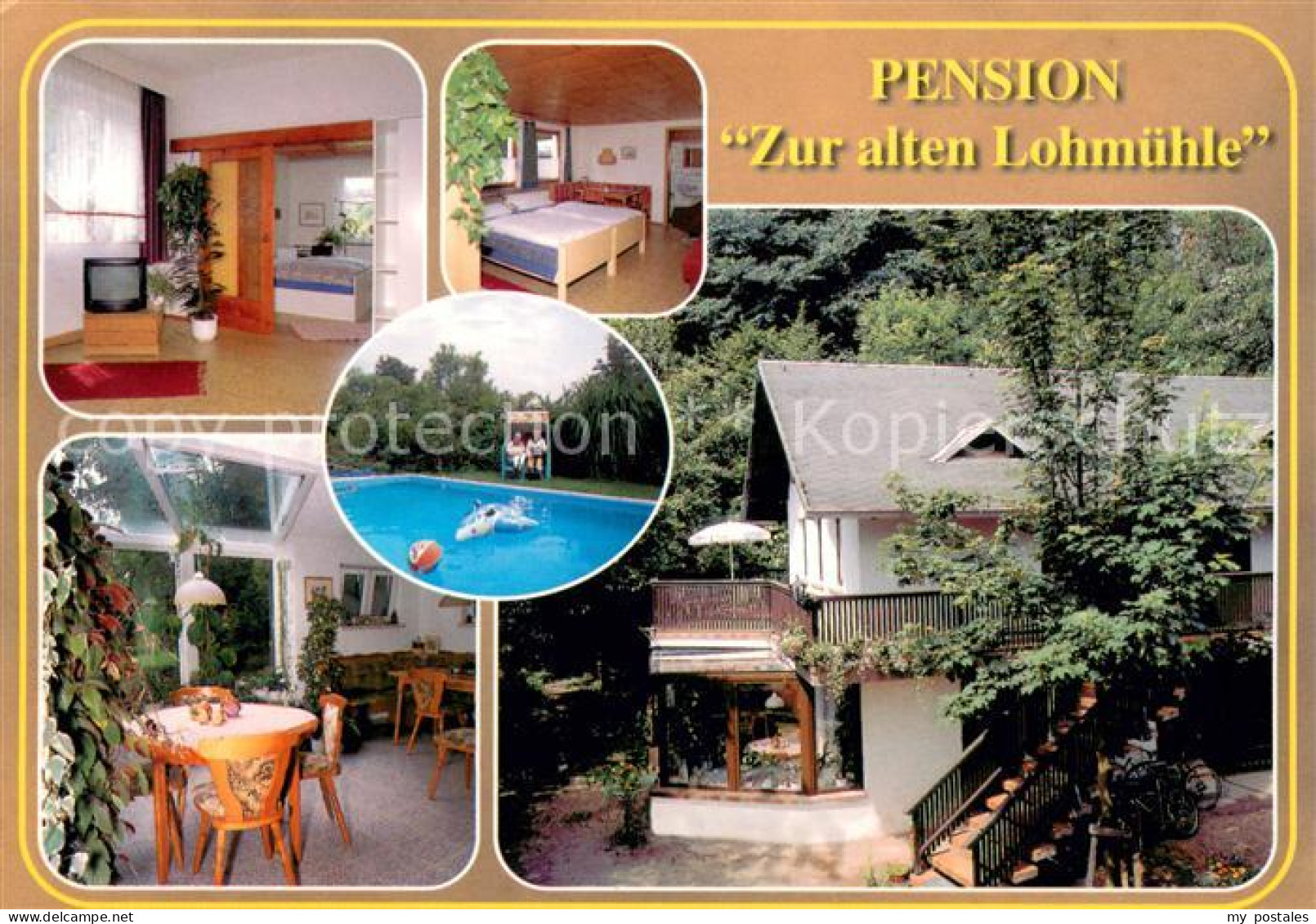 73660920 Rochlitz Sachsen Pension Zur Alten Lohmuehle Gastraum Swimming Pool Roc - Rochlitz