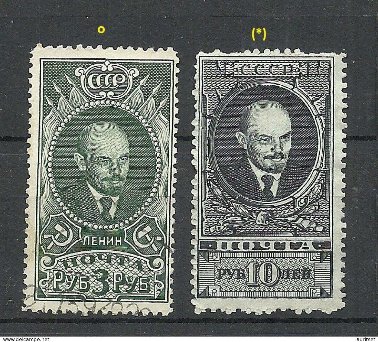 RUSSLAND RUSSIA 1939 Michel 687 & 689 O/(*) V. I. Lenin - Unused Stamps