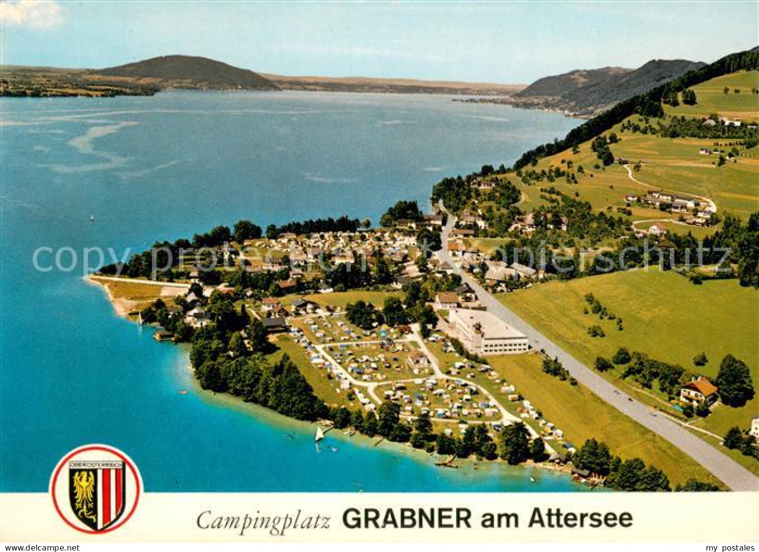 73660744 Steinbach Attersee Campingplatz Grabner Fliegeraufnahme Steinbach Atter - Other & Unclassified