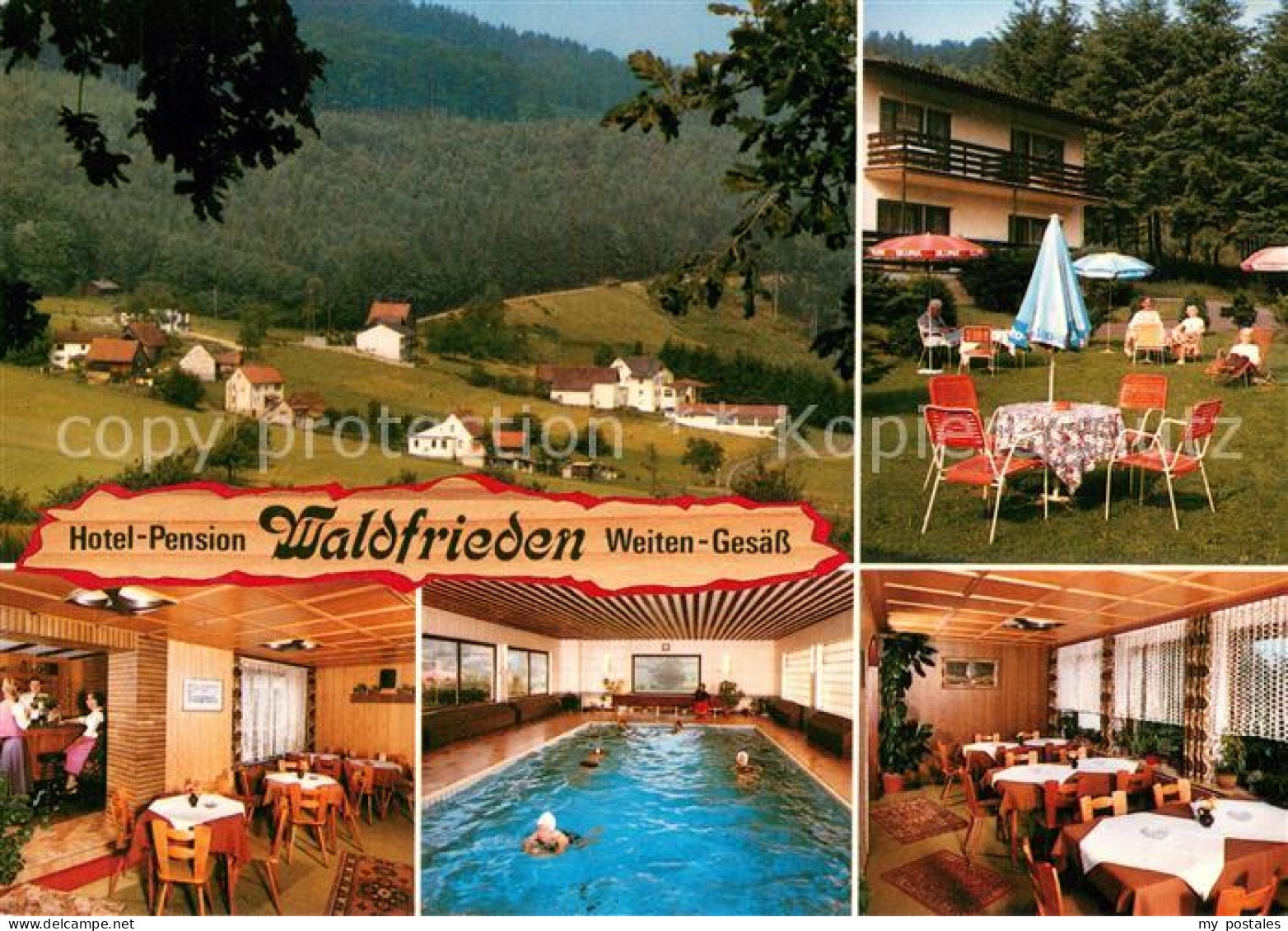 73660519 Weiten-Gesaess Hotel Pension Waldfrieden Restaurant Hallenbad Panorama  - Michelstadt