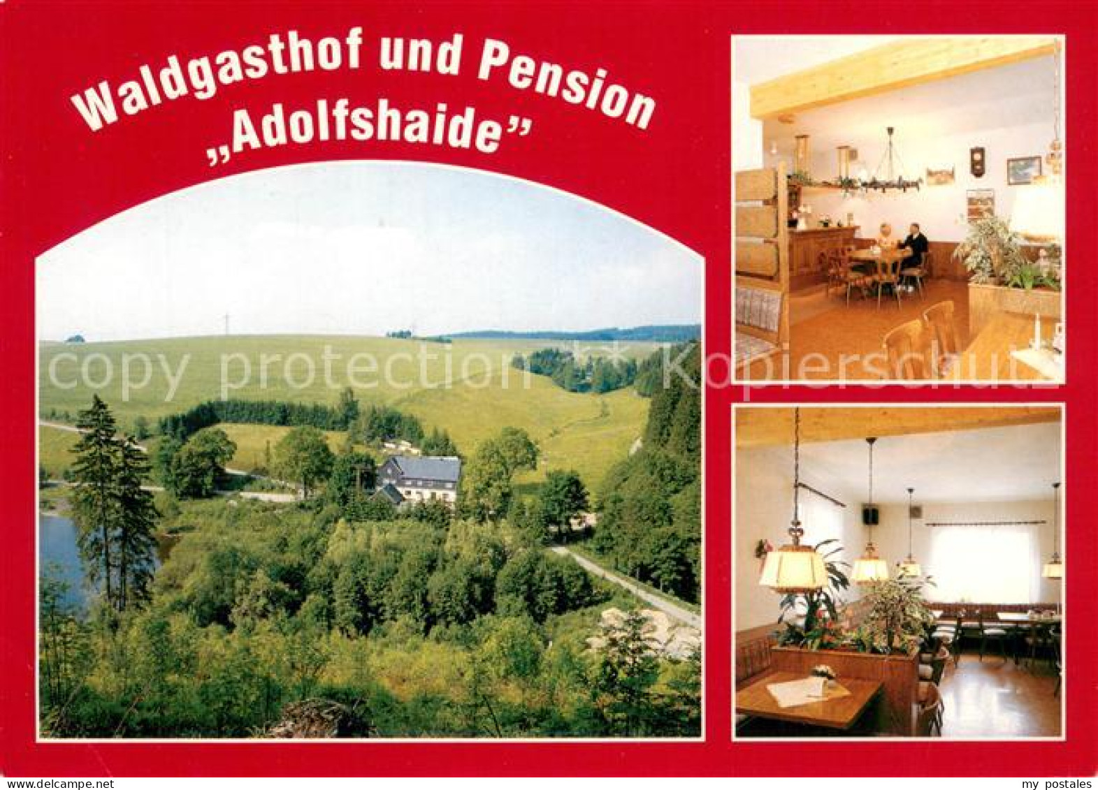 73660427 Wurzbach Waldgasthof Pension Adolfshaide Gaesteraum Landschaftspanorama - A Identificar