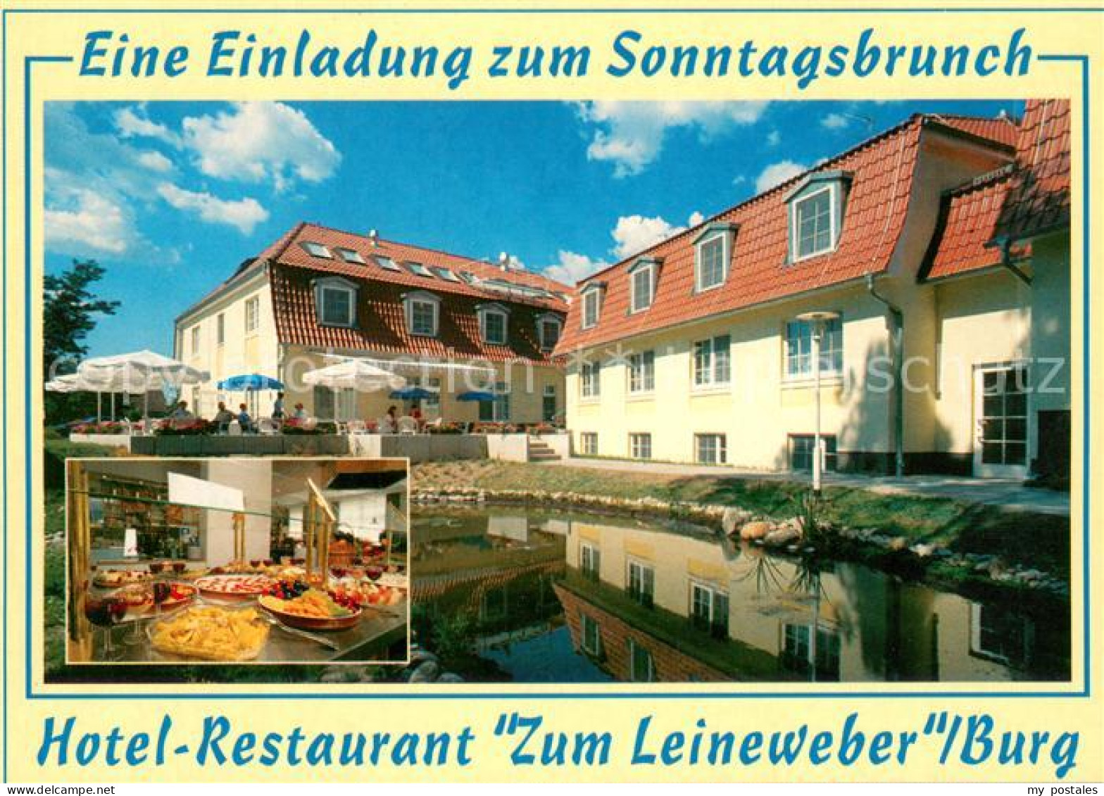 73660425 Burg Spreewald Hotel Restaurant Zum Leineweber Sonntagsbrunch Burg Spre - Burg (Spreewald)