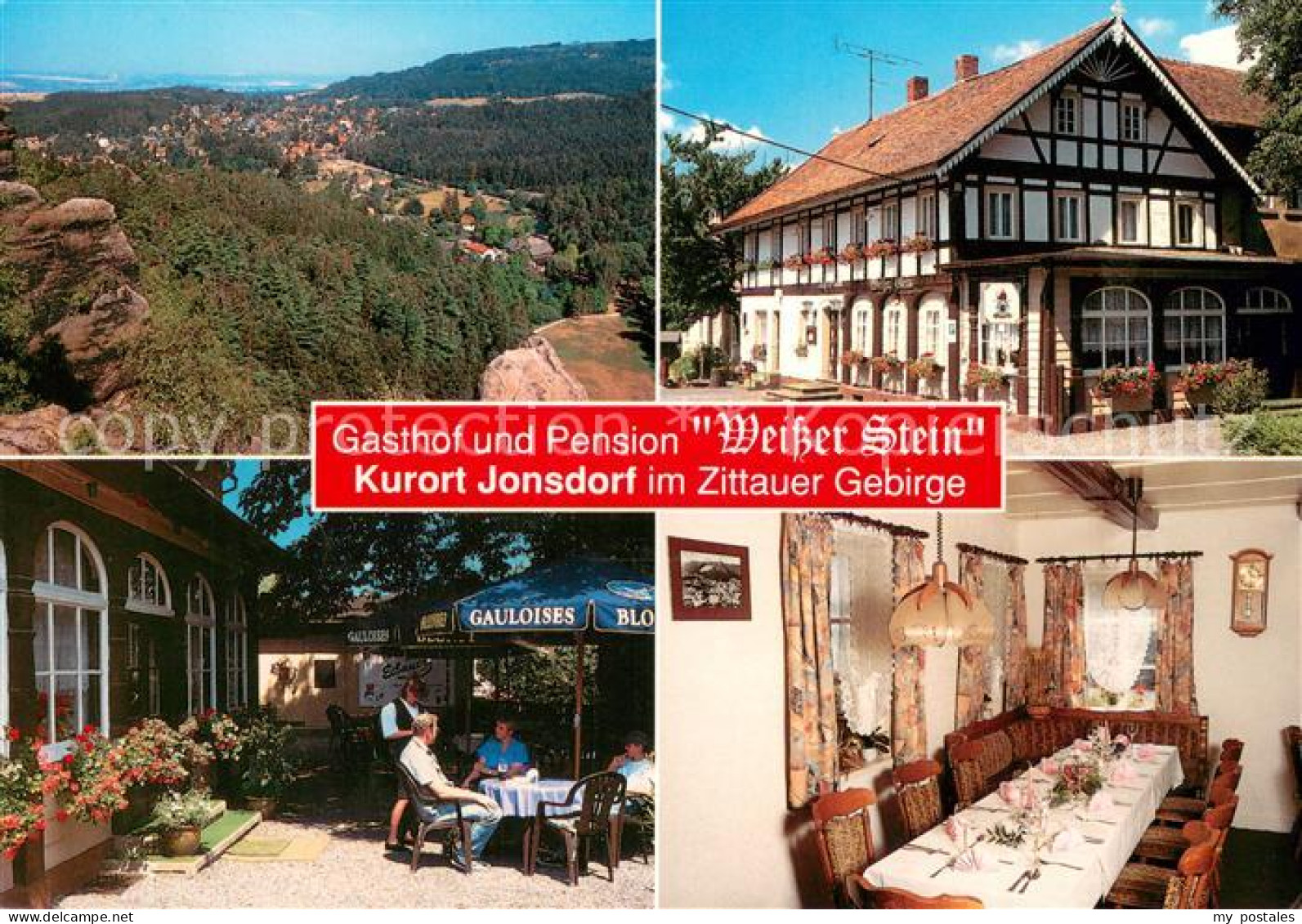 73660419 Jonsdorf Gasthof Pension Weisser Stein Restaurant Landschaftspanorama Z - Andere & Zonder Classificatie