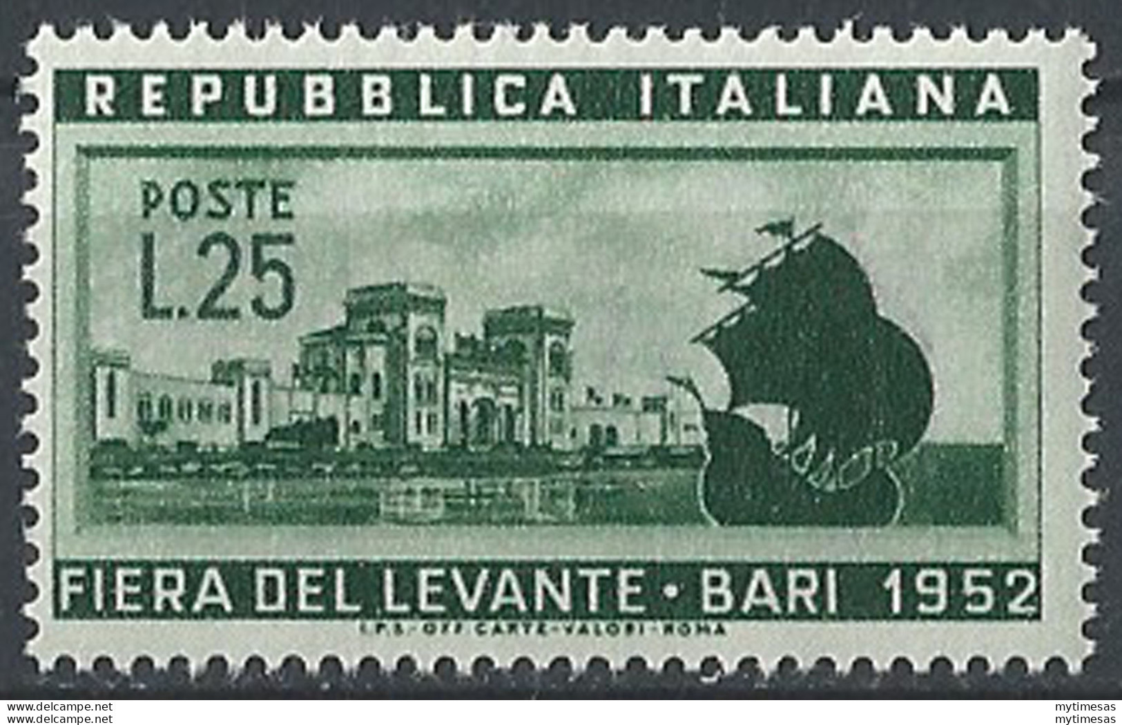 1952 Italia Fiera Del Levante MNH Sassone N. 695 - 1946-60: Nieuw/plakker