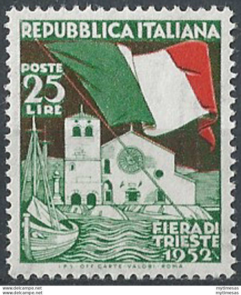 1952 Italia Fiera Di Trieste MNH Sassone N. 694 - 1946-60: Nieuw/plakker