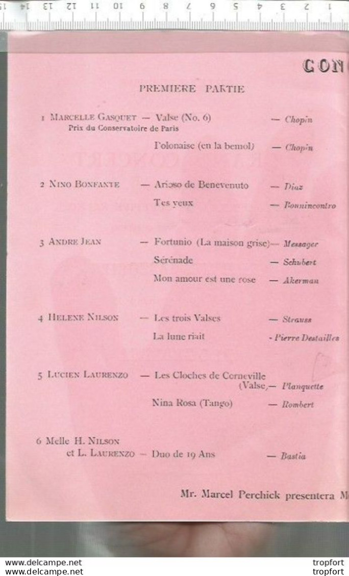 CC // Vintage // Old Africa Program // Rare PROGRAMME CUREPIPE Ile MAURICE 1939 Concert - Publicités