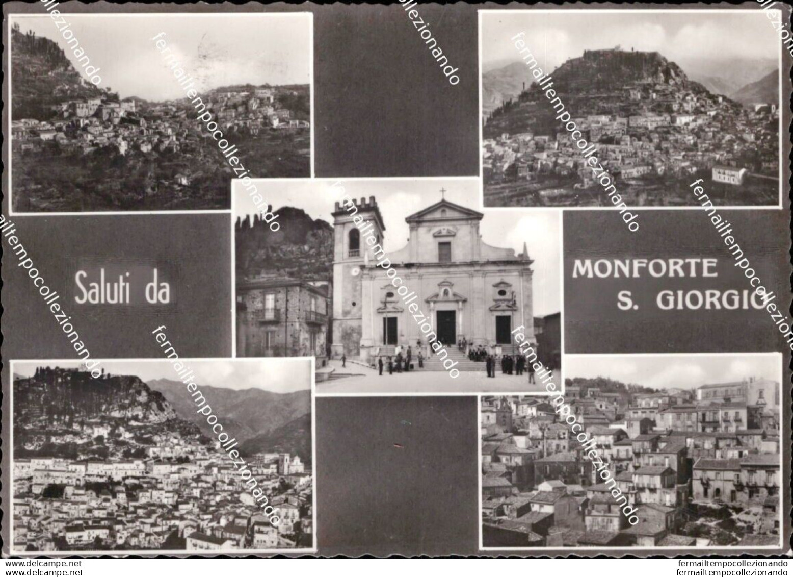 Al712 Cartolina Saluti Da Monforte S.giorgio Provincia Di Messina Sicilia - Messina