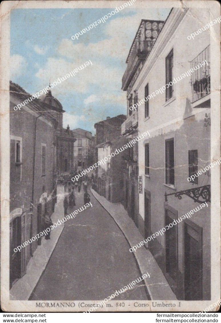 Bs761 Cartolina Mormanno Corso Umberto I Pieghe Provincia Di Cosenza - Cosenza