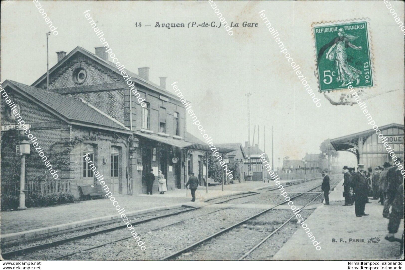 Ci10 Cartolina Arques La Gare Stazione Station  Francia France - Autres & Non Classés