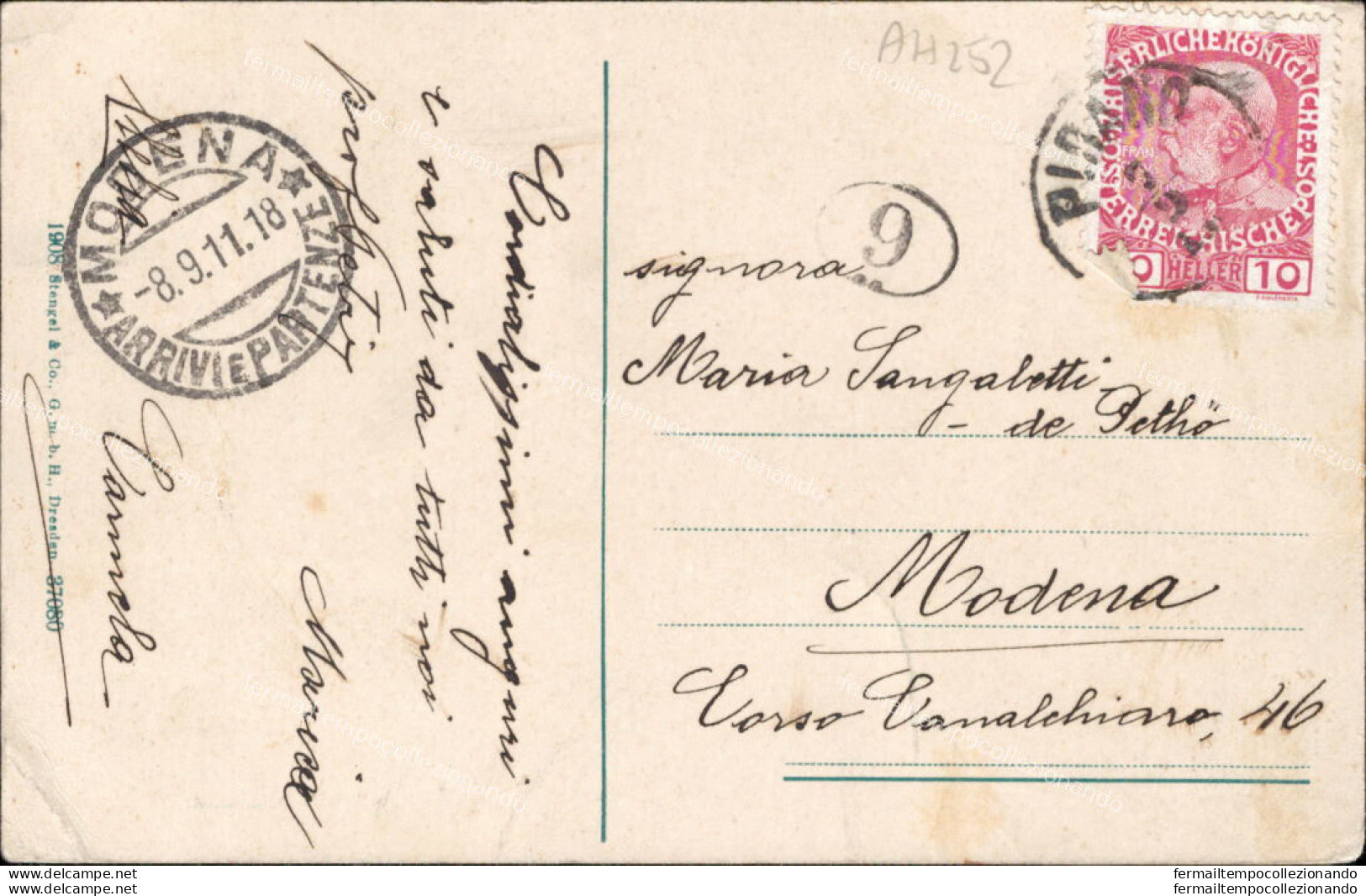 Ah252 Cartolina Portorose 1918 Slovenia - Autres & Non Classés