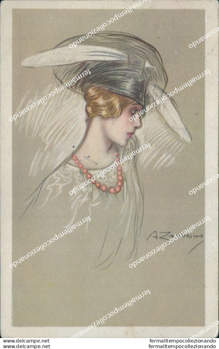 Cb227 Cartolina Art Deco Donnina Lady Donna Cupido Illustratore Artist Zandrino - Autres & Non Classés