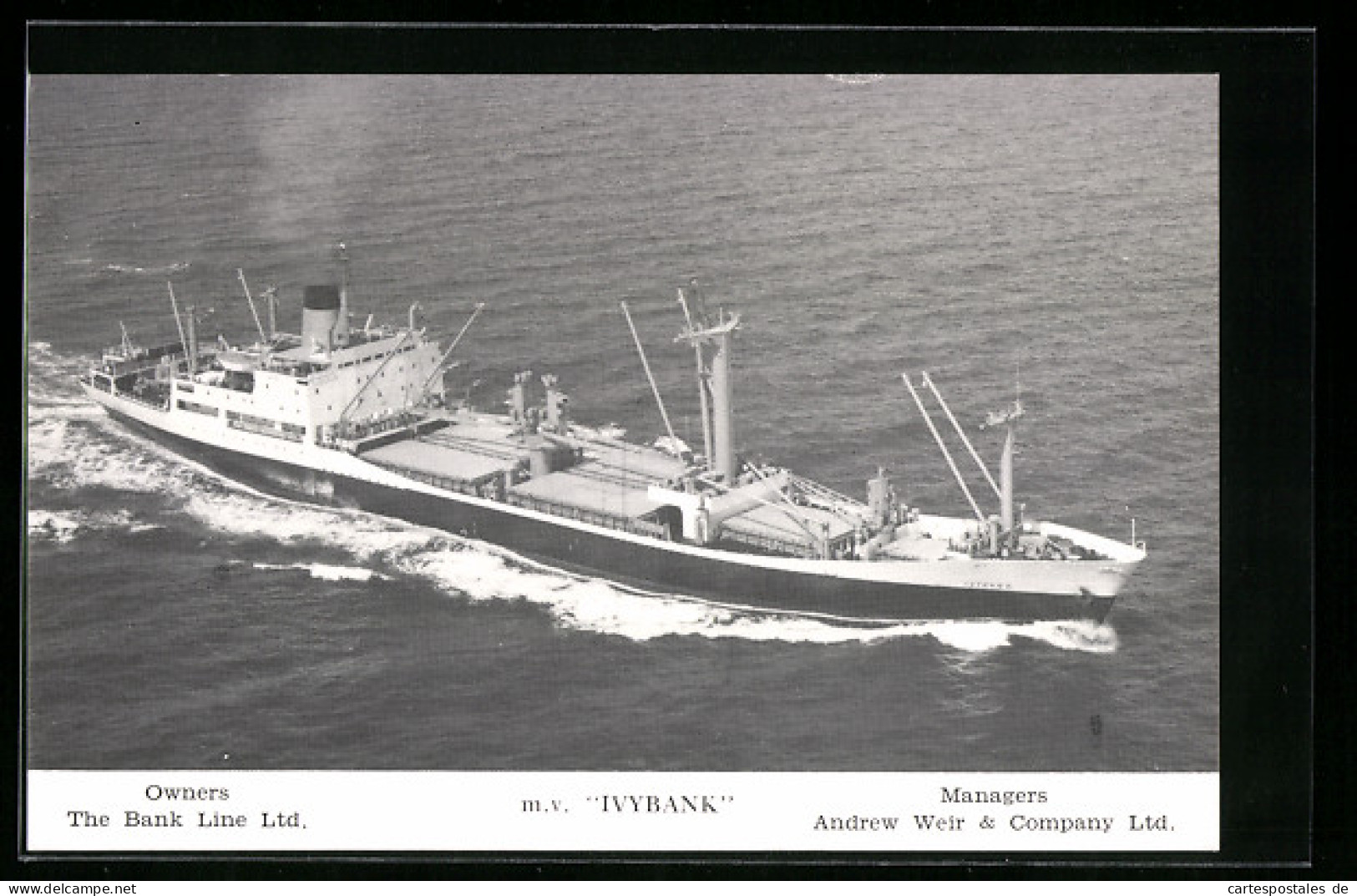 AK Handelsschiff M.v. Ivybank, The Bank Line Ltd. Vom Flugzeug Aus  - Commercio