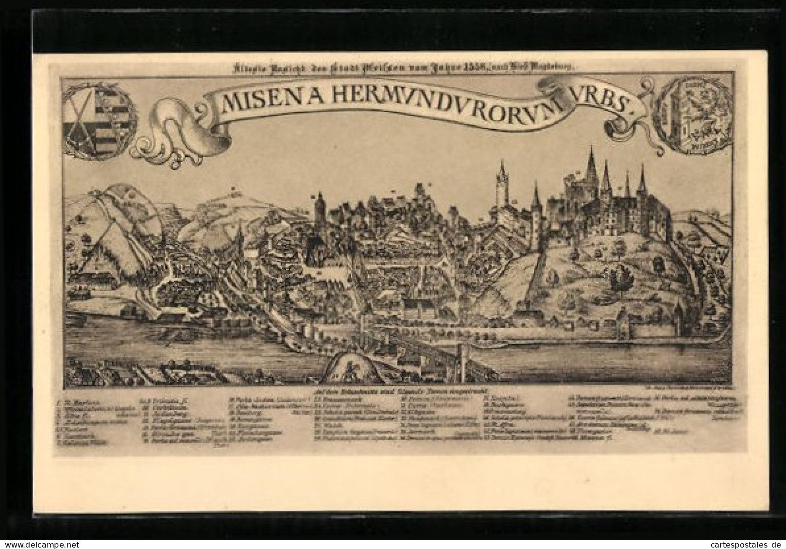 AK Alt-Meissen, Älteste Ansichten Der Stadt Im Jahre 1558  - Meissen