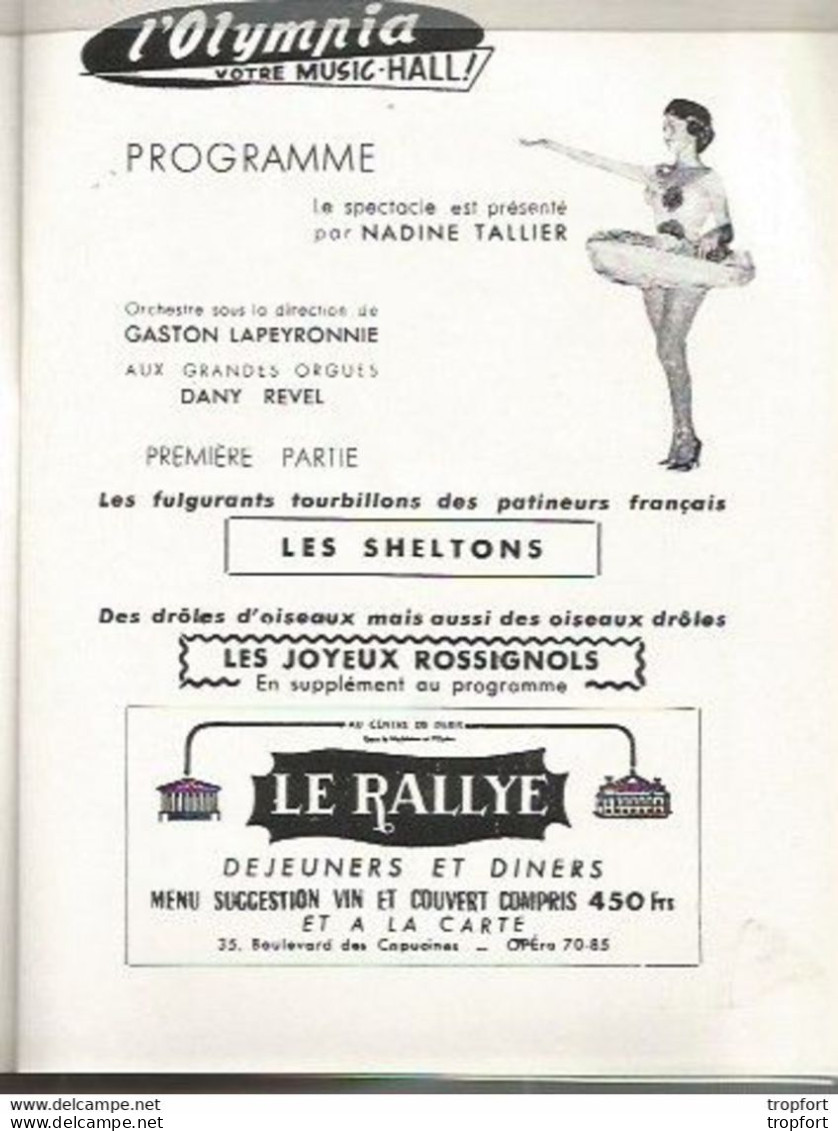 CC // Vintage // Old French Music Hall Program / Programme Théâtre OLYMPIA Philippe CLAY // Deniaud Lavalette - Programma's