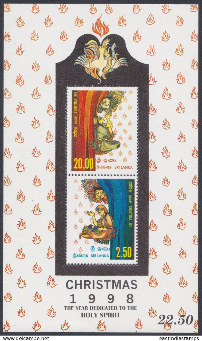 Sri Lanka Ceylon 1998 MNH MS Christmas, Christianity, Festival, Religion, Christian, Miniature Sheet - Sri Lanka (Ceylan) (1948-...)