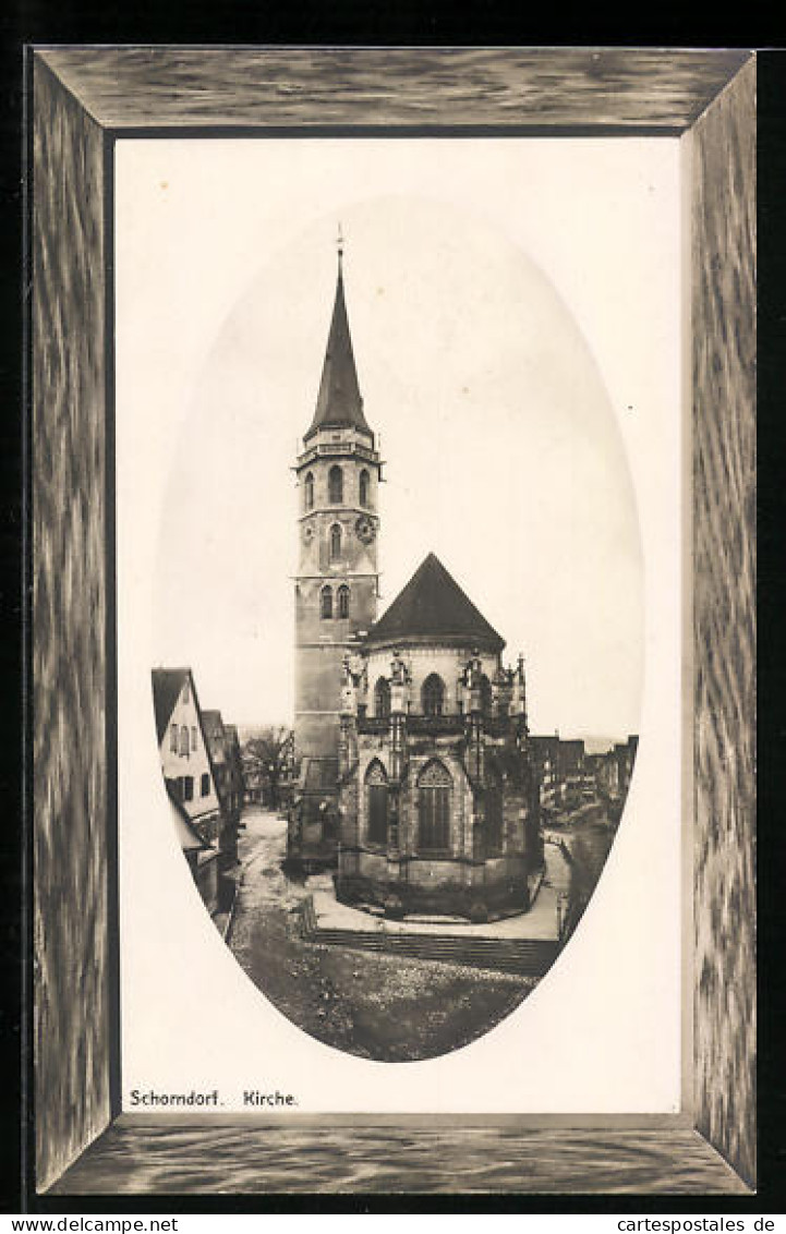 AK Schorndorf, Blick Auf Kirche  - Schorndorf