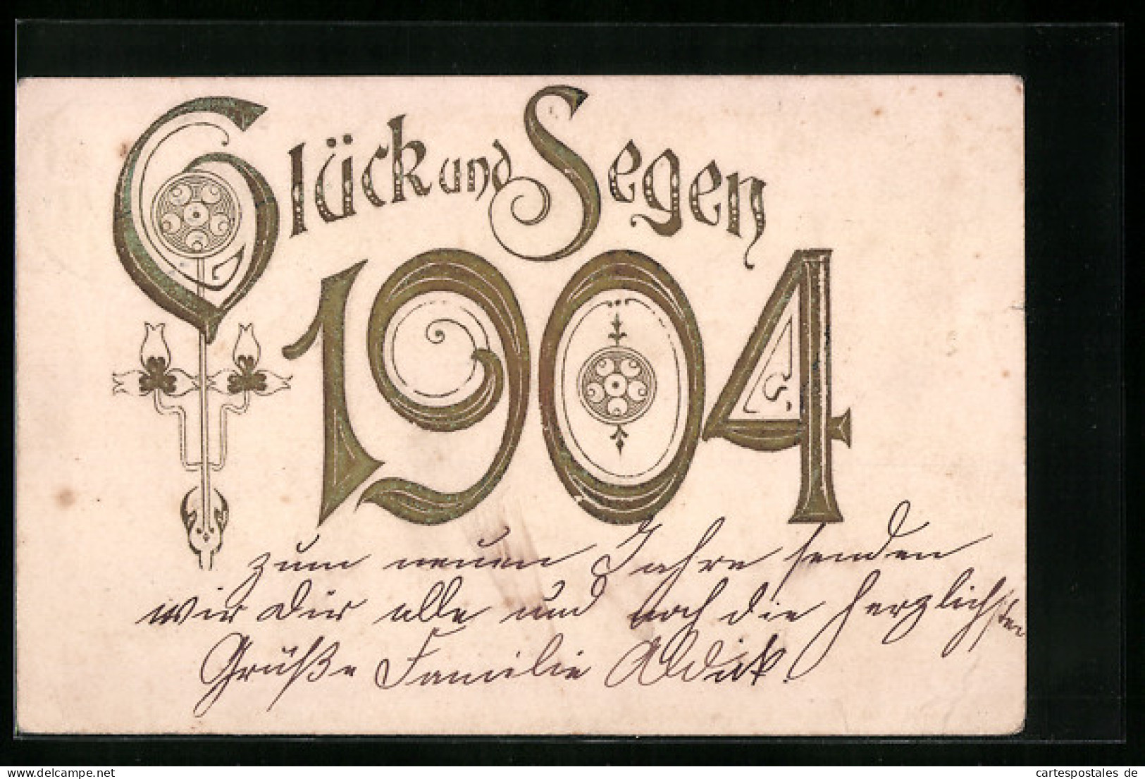 AK Glück Und Segen, Jahreszahl 1904  - Sonstige & Ohne Zuordnung