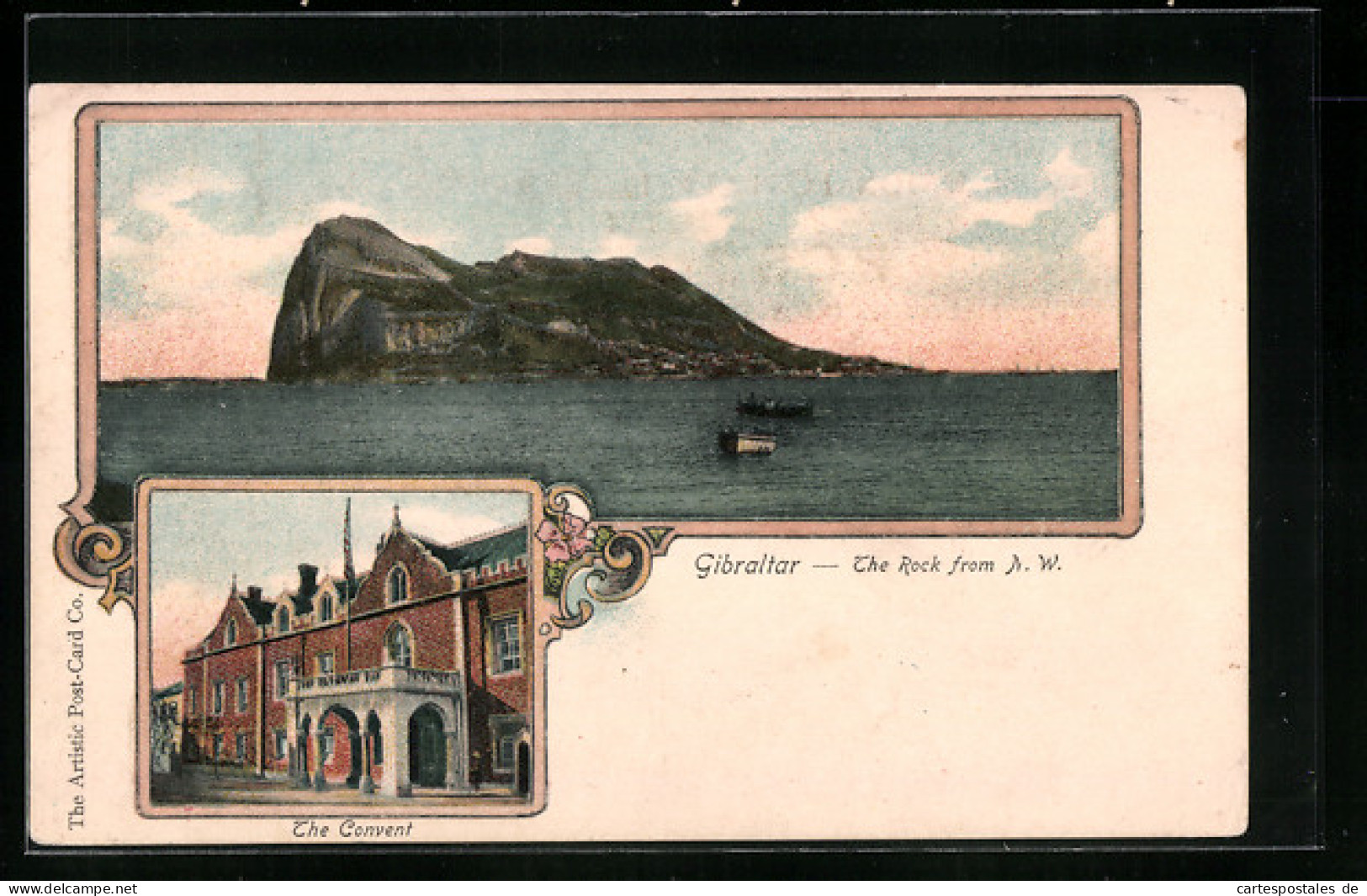 Postal Gibraltar, The Rock From N. W., The Convent  - Gibraltar