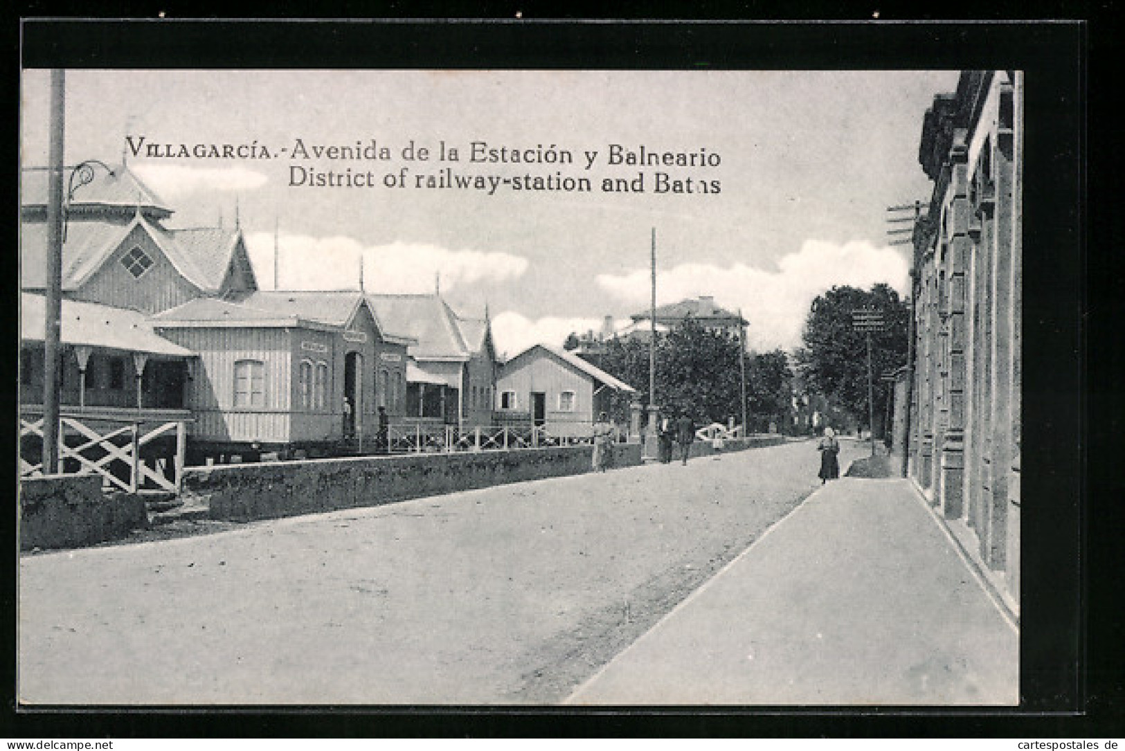 Postal Villagarcia, Avenida De La Estacion Y Balneario  - Andere & Zonder Classificatie