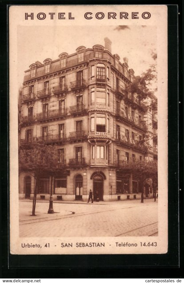 Postal San Sebastian, Hotel Correo, Urbieta 41  - Guipúzcoa (San Sebastián)