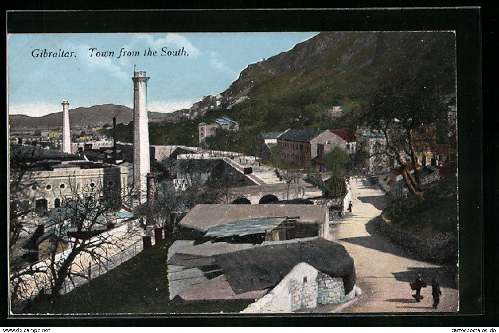 Postal Gibraltar, Town From The South  - Gibraltar