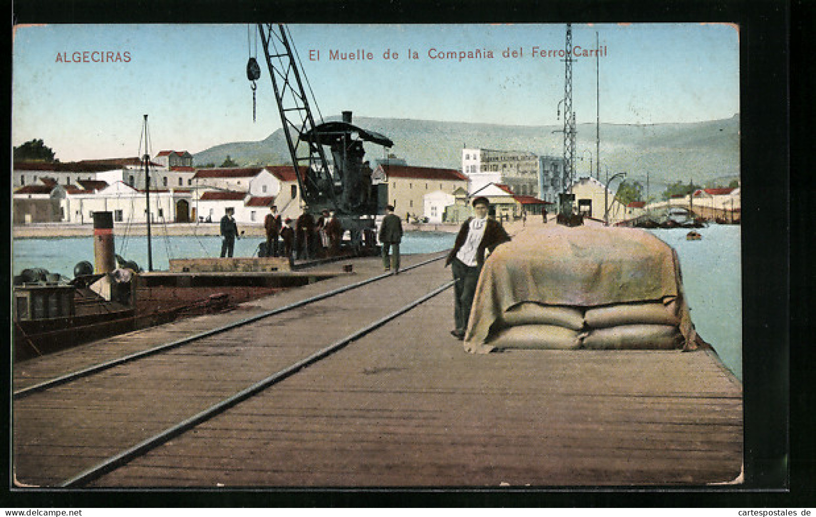 Postal Algeciras, El Muelle De La Compania Del Ferro Carril  - Andere & Zonder Classificatie