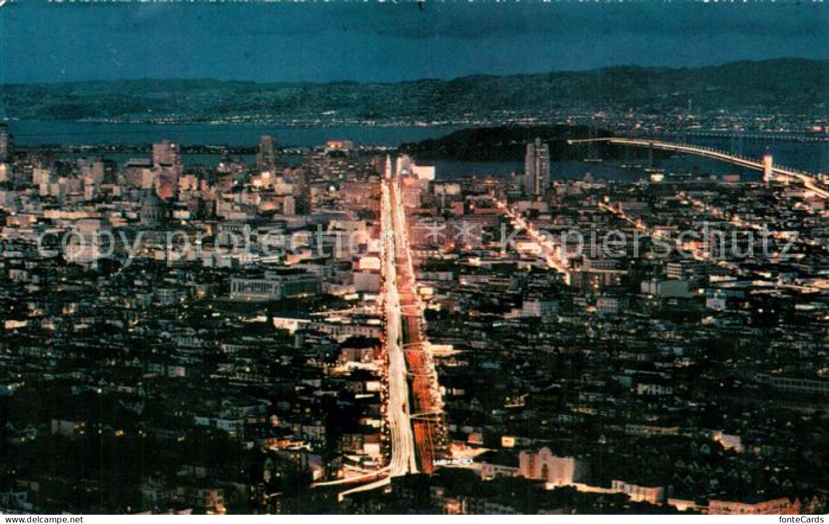 73704186 San_Francisco_California Twin Peaks Skyscrapers Bay Bridge East Bay Air - Other & Unclassified