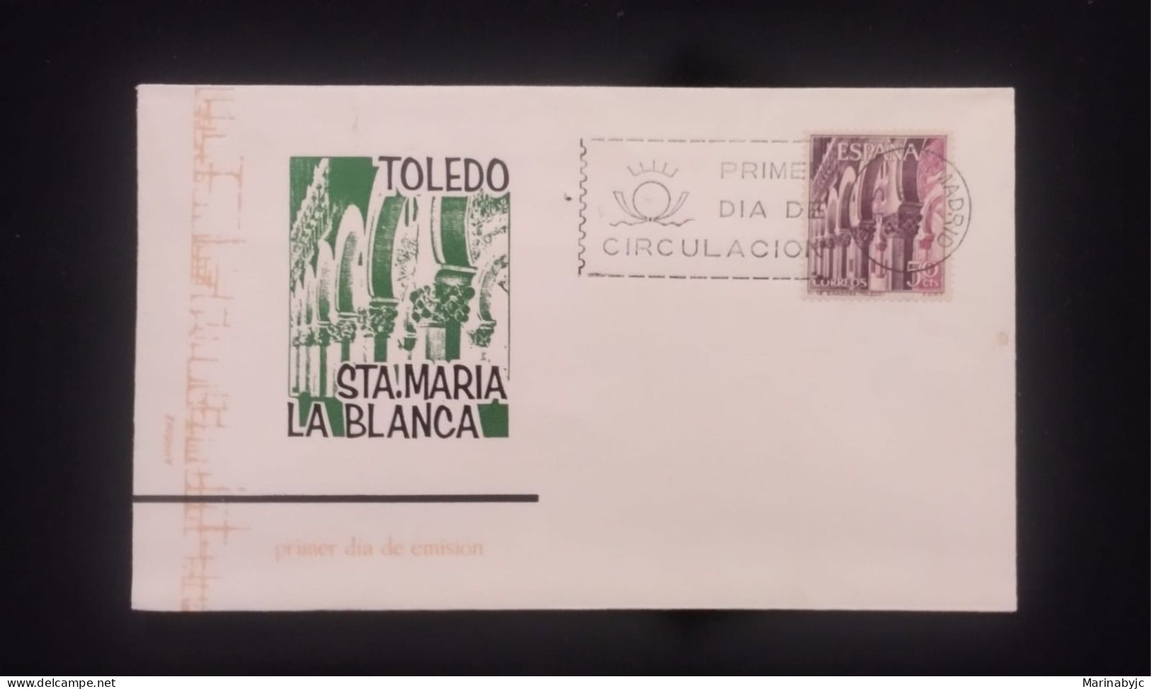 C) 1965, SPAIN, FDC, TOLEDO, SANTA MARÍA DE LA BLANCA, XF - Toledo